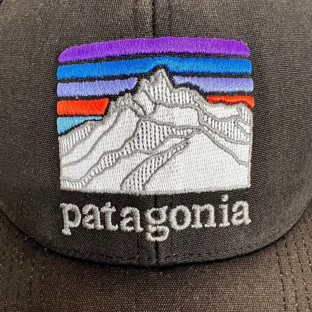 Patagonia Netplus Trucker Hat Black Bureo Mountains Snapback Mesh Recycled Nets